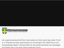 Tablet Screenshot of forsvarsungdom.com